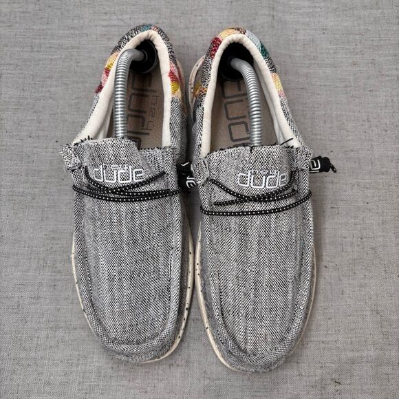 Hey Dude‎ Wally Funk Loafer Ento Grey Multicolor Slip On Boat Shoes Men’s 9 - Picture 5 of 11